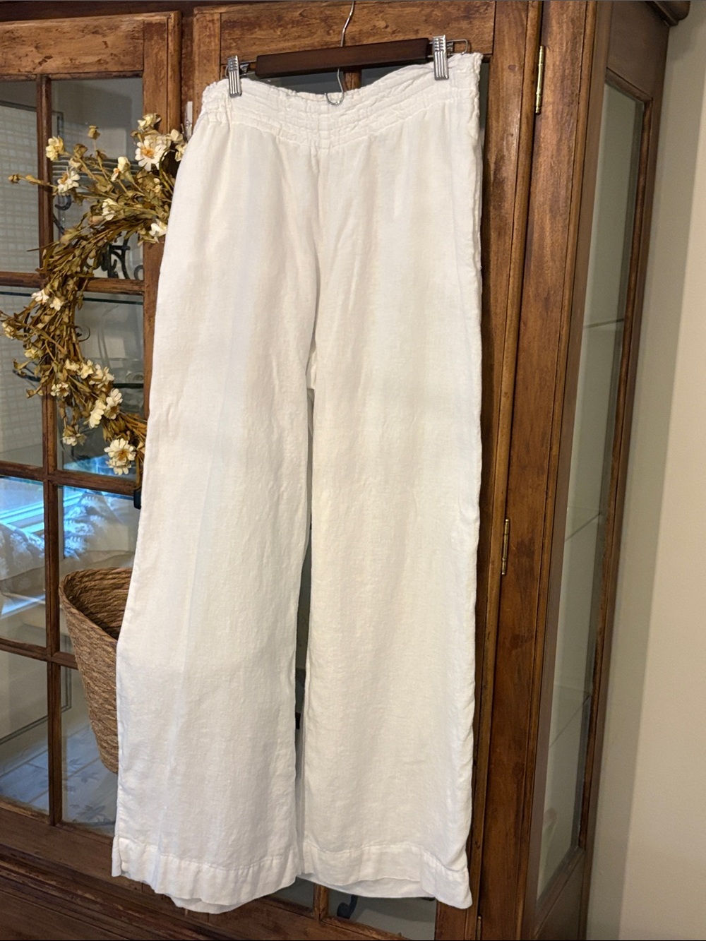 a new day White Wide-Leg Linen Pants